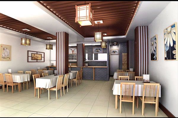 餐飲店面裝修設計圖片、餐飲店裝修效果圖、餐飲店裝修案例